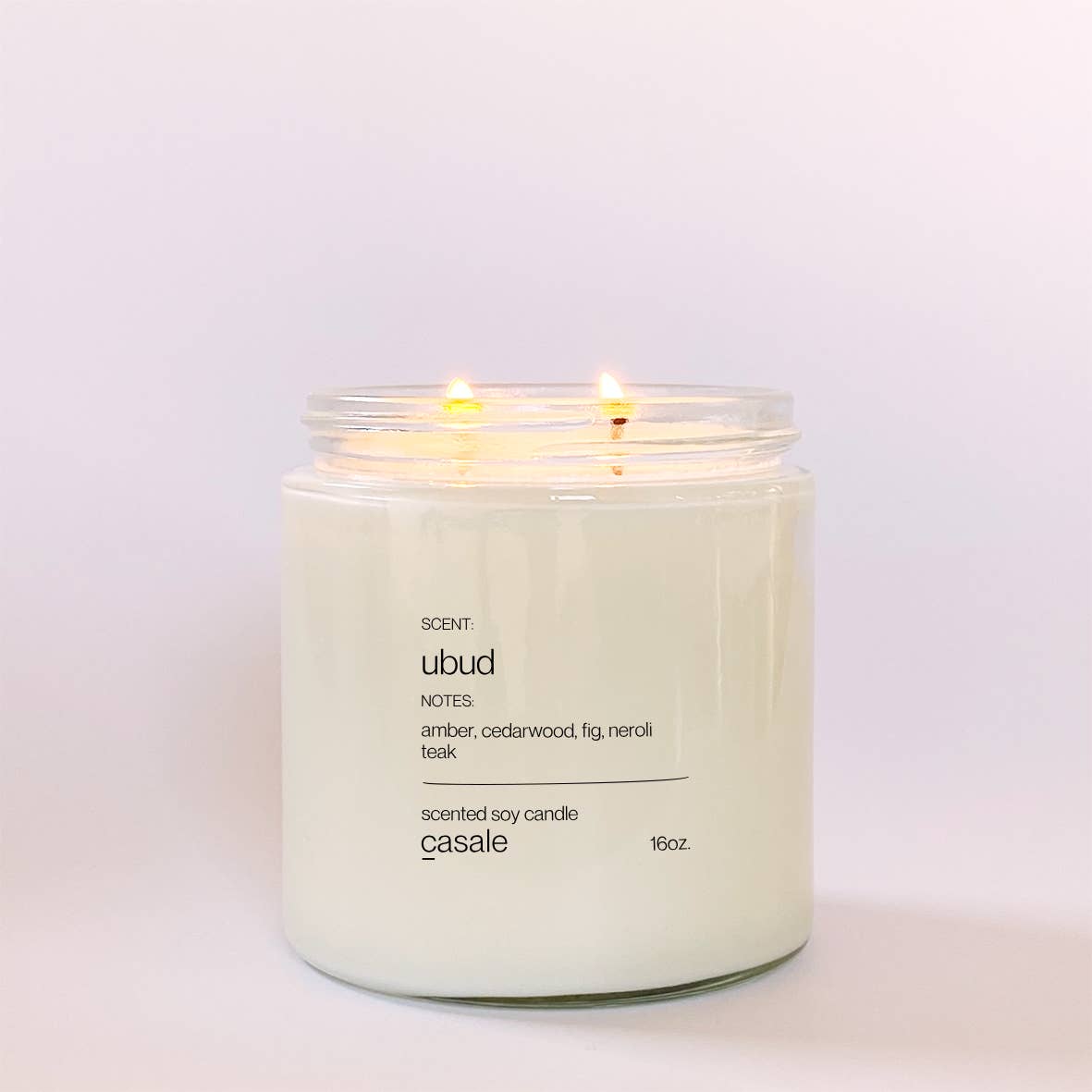 Casale - Wholesale Jar/filled candle - Ubud Double Wicked Soy Candle (16oz / 453g)