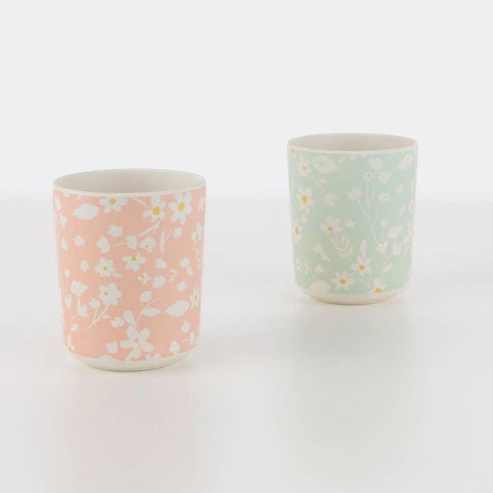 Meri Meri - Wholesale Drinking Glass/Cup - Floral Reusable Bamboo Cups