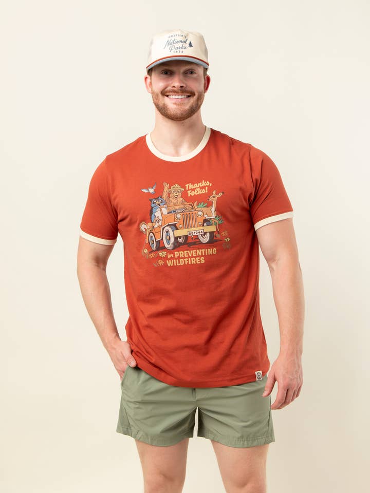 The Landmark Project - Wholesale Screen printed t-shirt – unisex - Thanks, Folks for Preventing Wildfires Unisex Short Sleeve 1