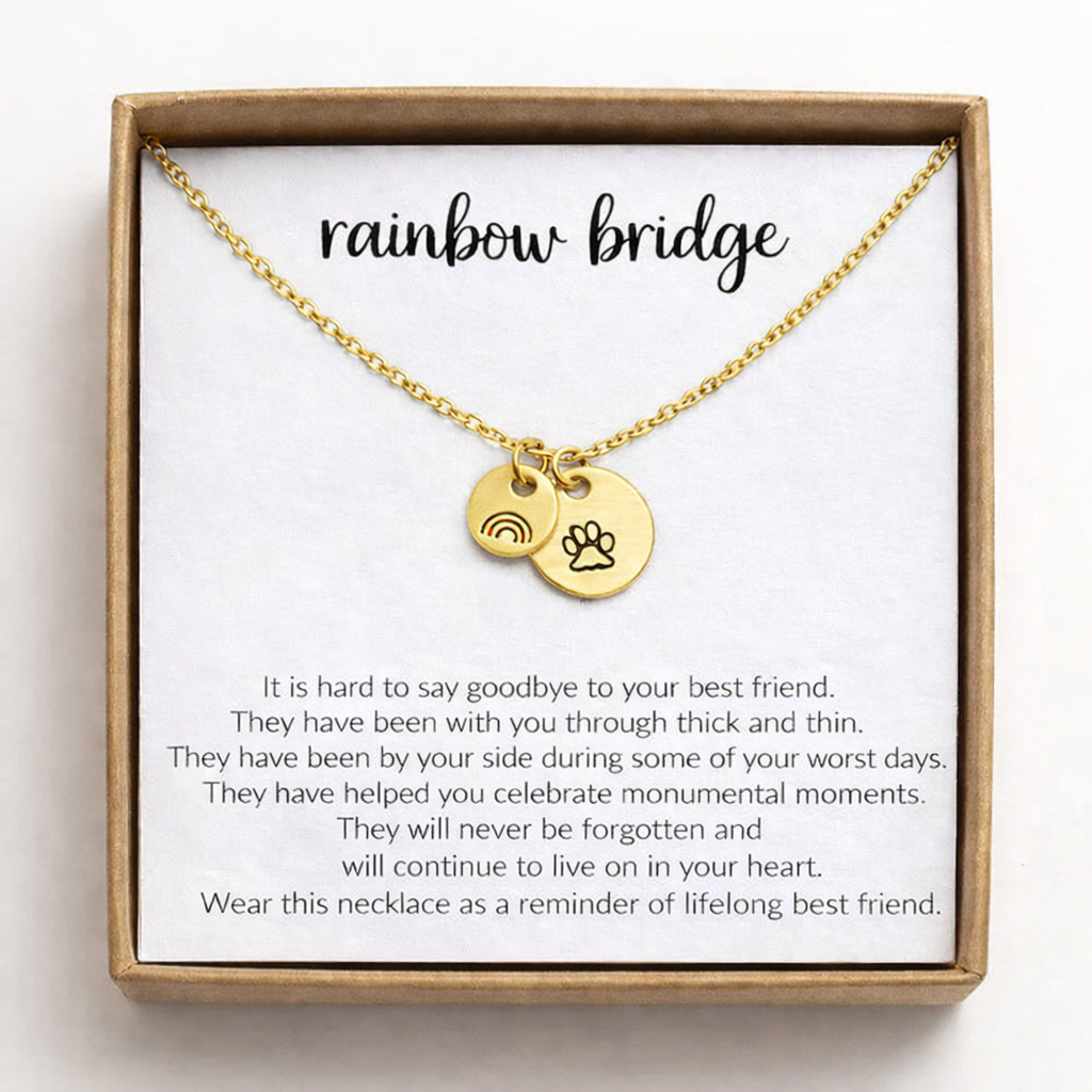 Little Happies Co - Wholesale Pendant/Charm Necklace - Rainbow Bridge Gift, Pet Loss, Pet Sympathy Gift, Memorial2