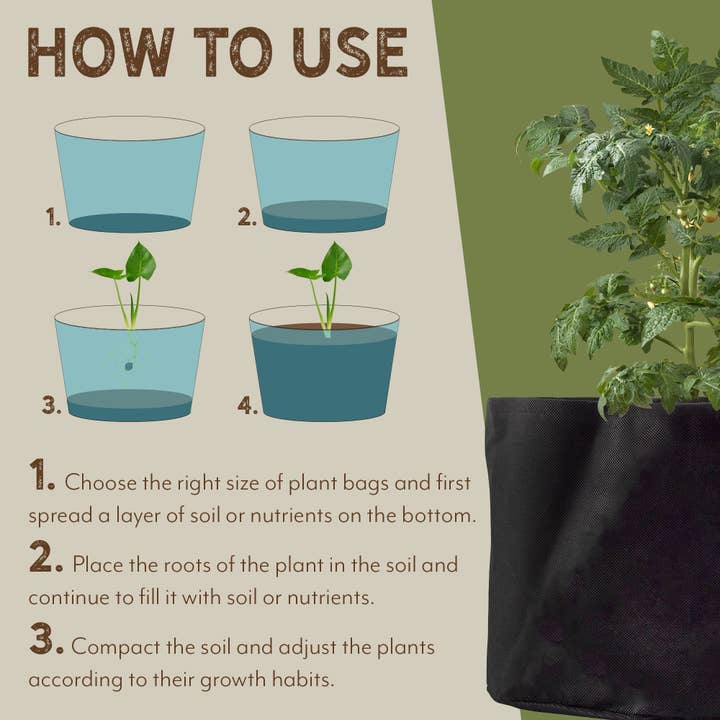 Kurated Korner - Wholesale Plant pot - Esterno 4-Gallon Black Grow Bags (4pk)1