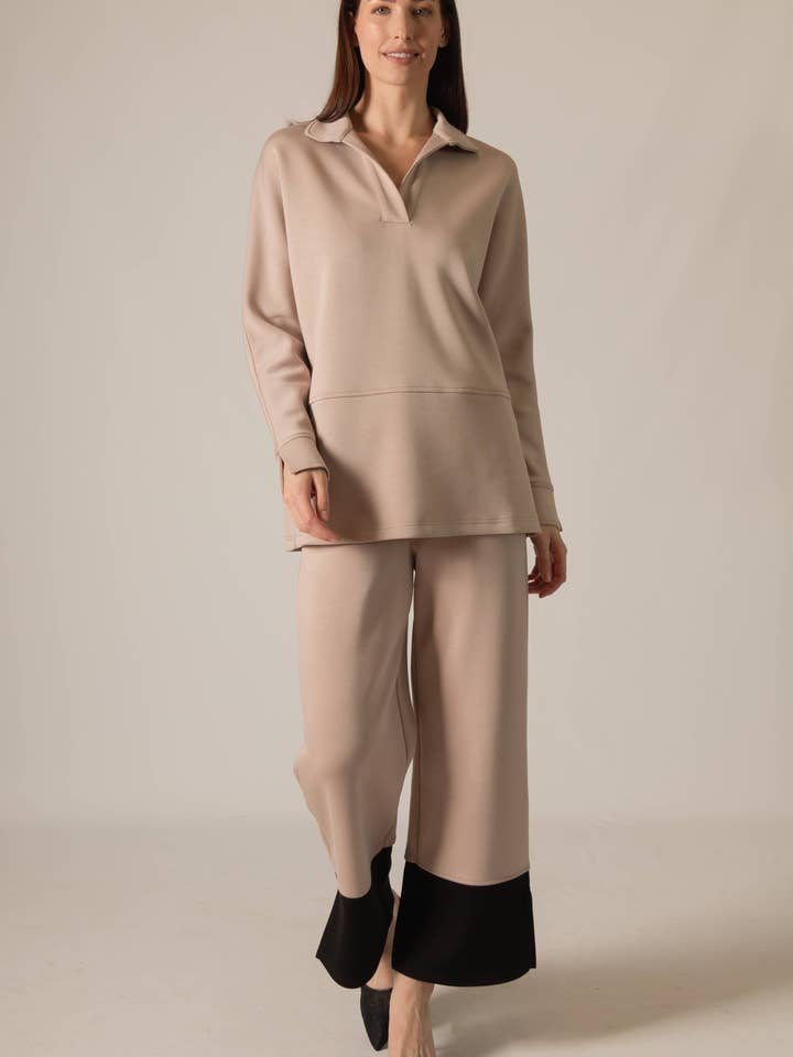 P. CILL - Wholesale T-Shirt - Women's - P. CILL Butter Modal Collared Long Sleeve Top3