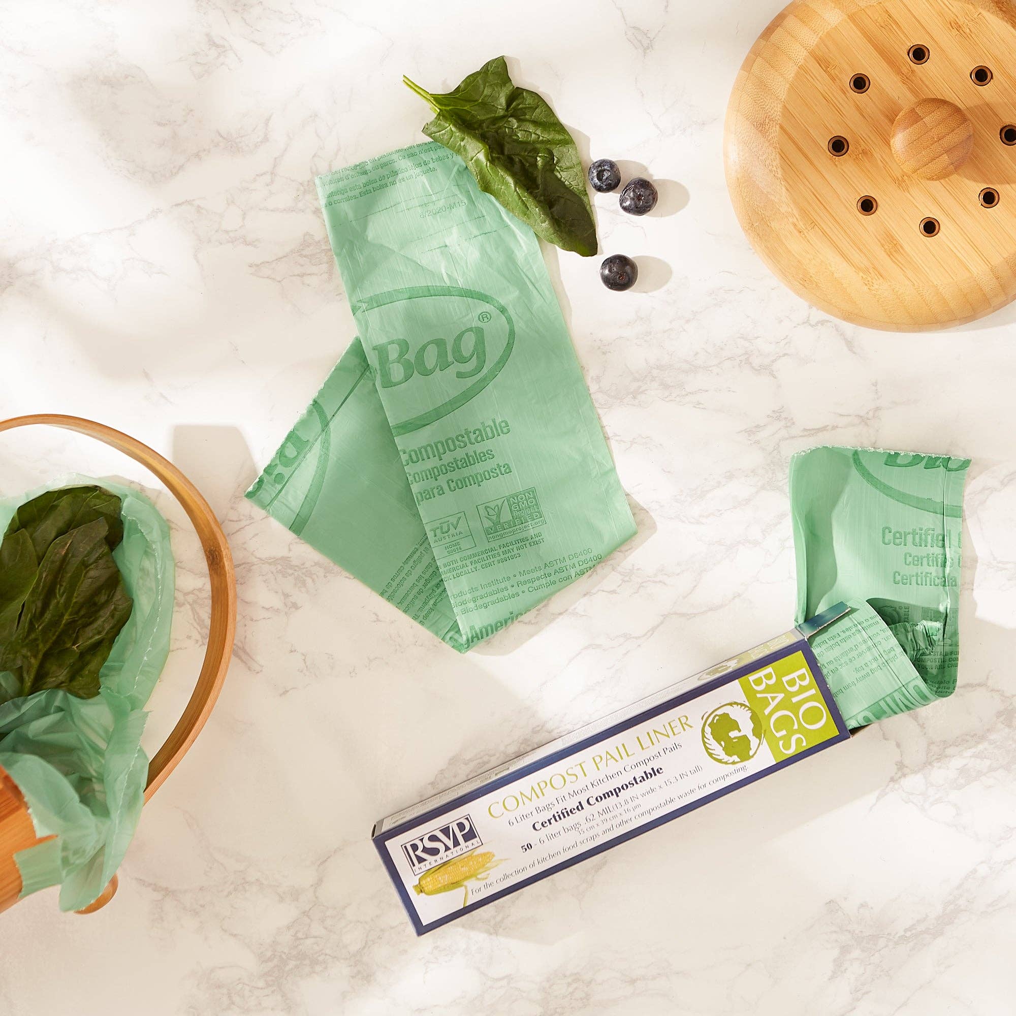 RSVP International - Wholesale Food Storage Wrap/Bag - 6 Liter Biobag (50 Count)5