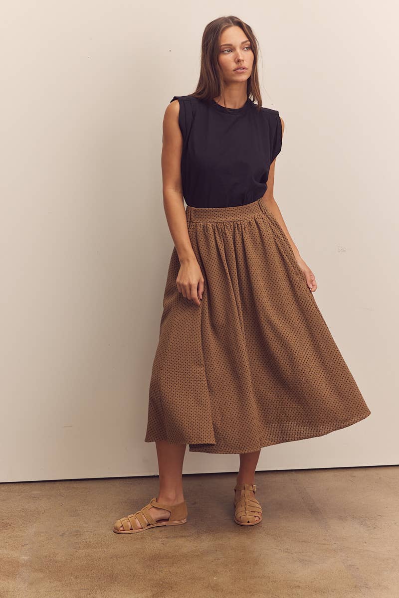 Brown Midi-circled cotton skirts for wholesale on Faire3