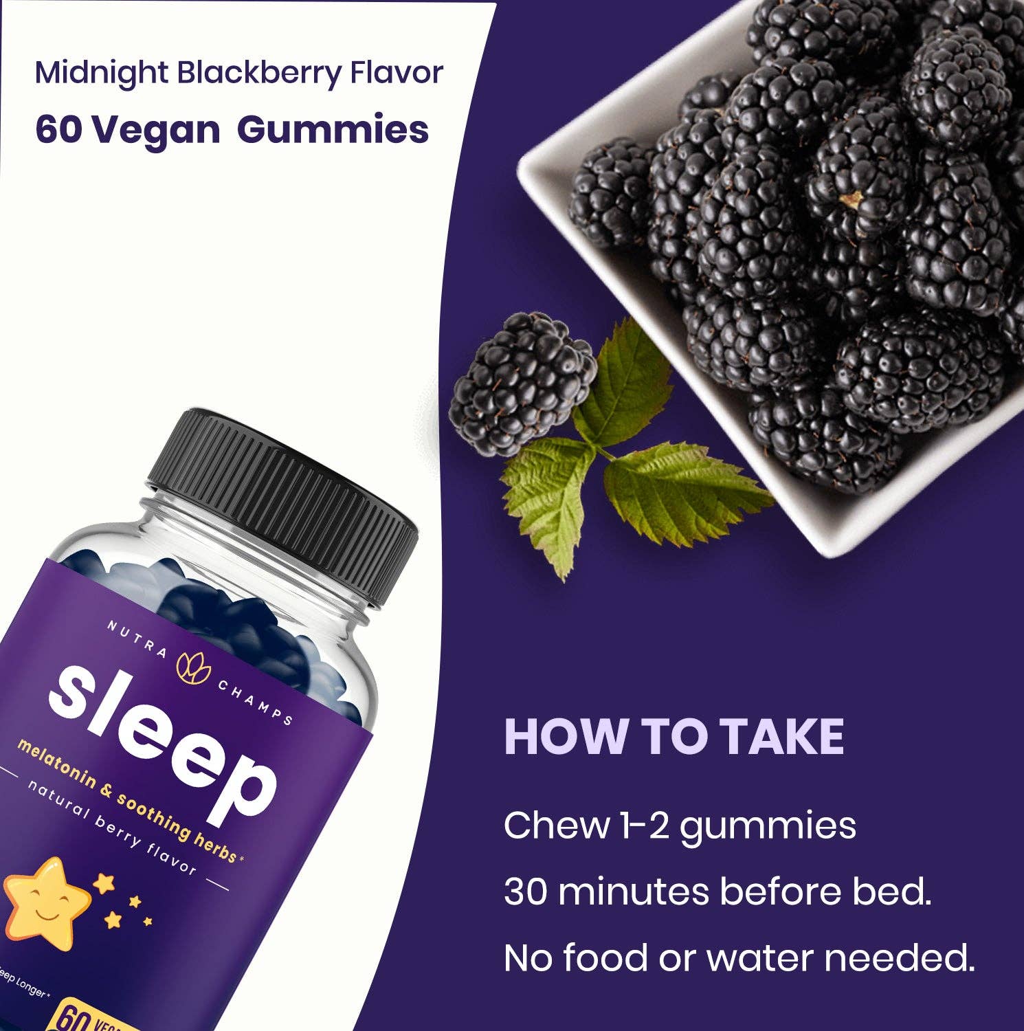 NutraChamps - Wholesale Oral Supplement/Vitamin - Sleep Gummies | Melatonin Gummies with Chamomile, Valerian 2