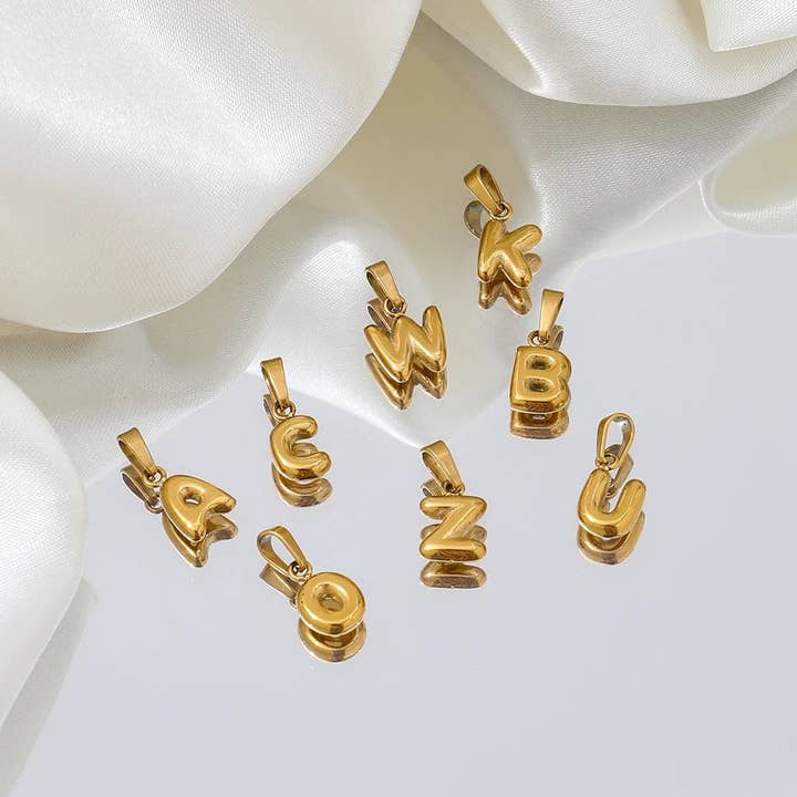 Deep South Originals, LLC - Wholesale Individual Charm/Pendant - Bubble Letter Charms in Stainless ~ Deep South Originals