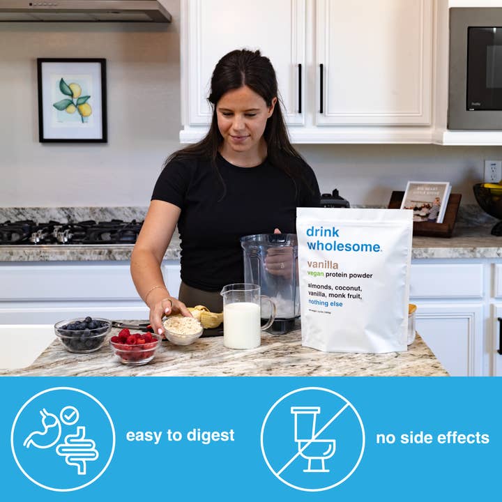 Drink Wholesome - Wholesale Protein/Superfood Powder - Vegan Vanilla Almond Protein Powder