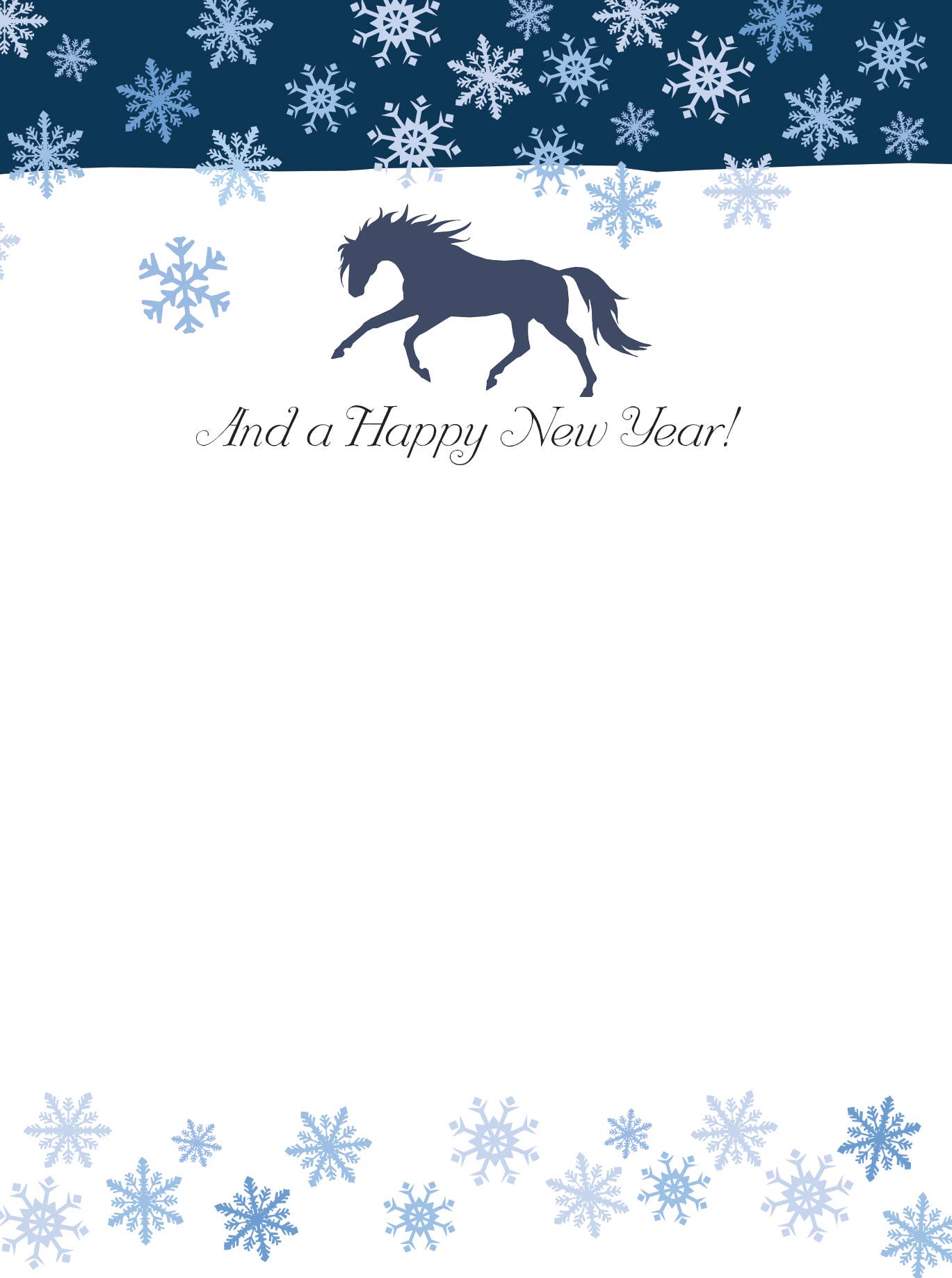 Horse Hollow Press / Pretty Funny Snarky Cards/Stickers - Wholesale Christmas Card - Horse Christmas Card / Horse & Snow / Holiday Greeting Card
1
