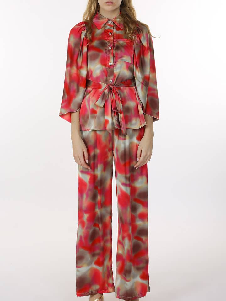 Set satinati per stampa sbiadita multicolore MC6608 per la vendita all'ingrosso da parte di Beulah Style