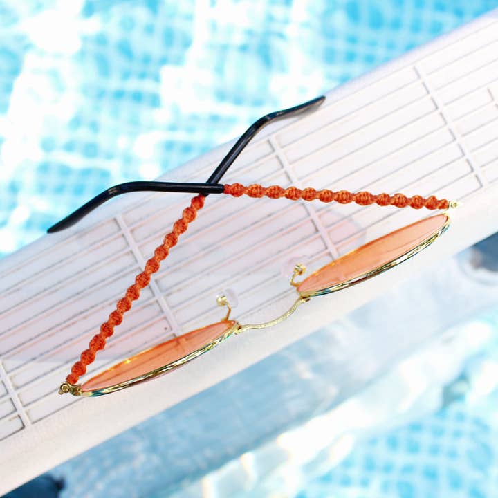 Orange Round Sunglasses for wholesale by Born to Roam Trading Post