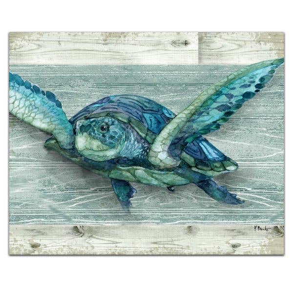CounterArt/Highland Home/Thirstystone/CoasterStone - Wholesale Cutting Board - Northpoint Turtles 10” x 8” Tempered Glass Cutting Board