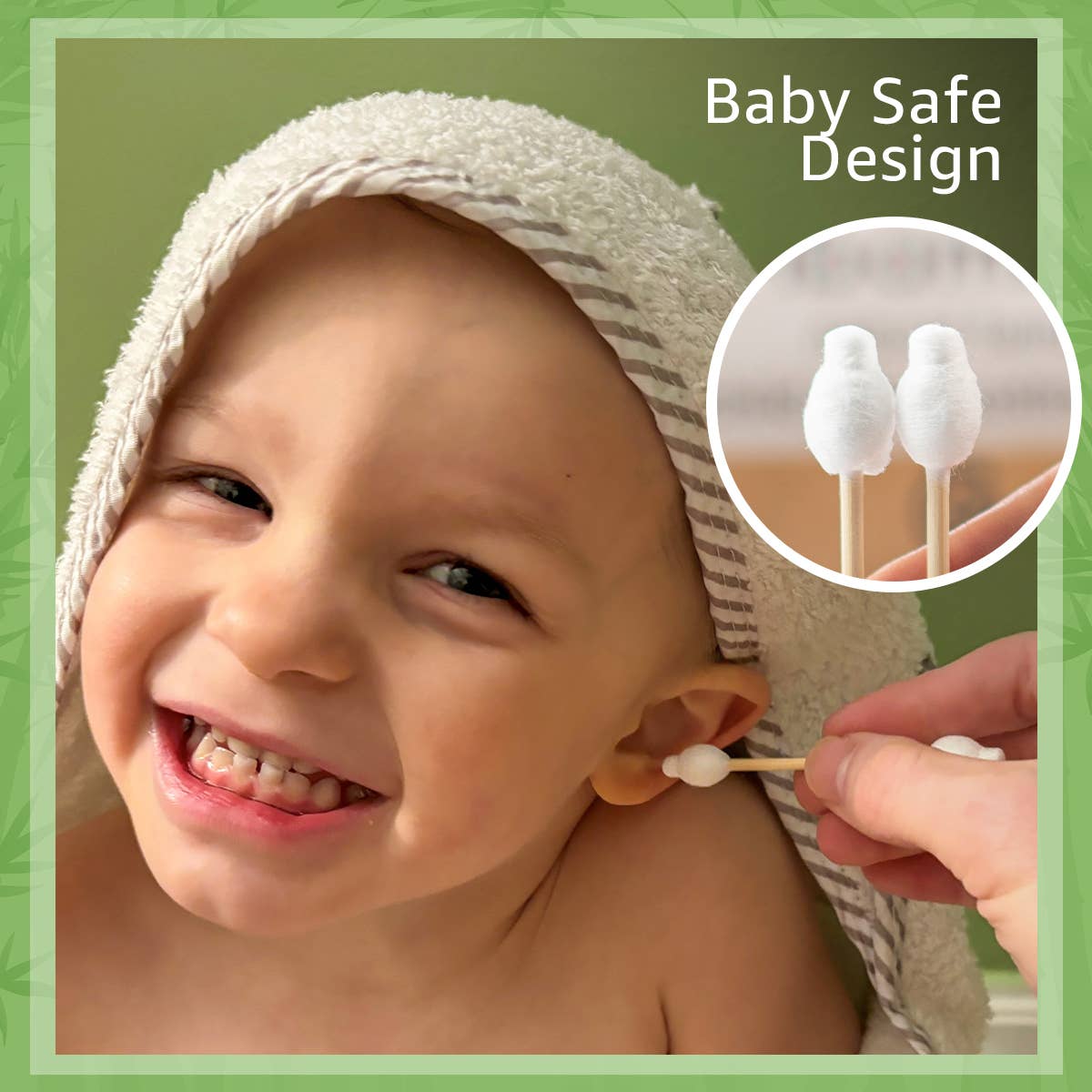 Ibambo - Wholesale Cotton Swab/Q-Tip - Ibambo Bamboo Child Safety Cotton Swabs - 200 Pack 2