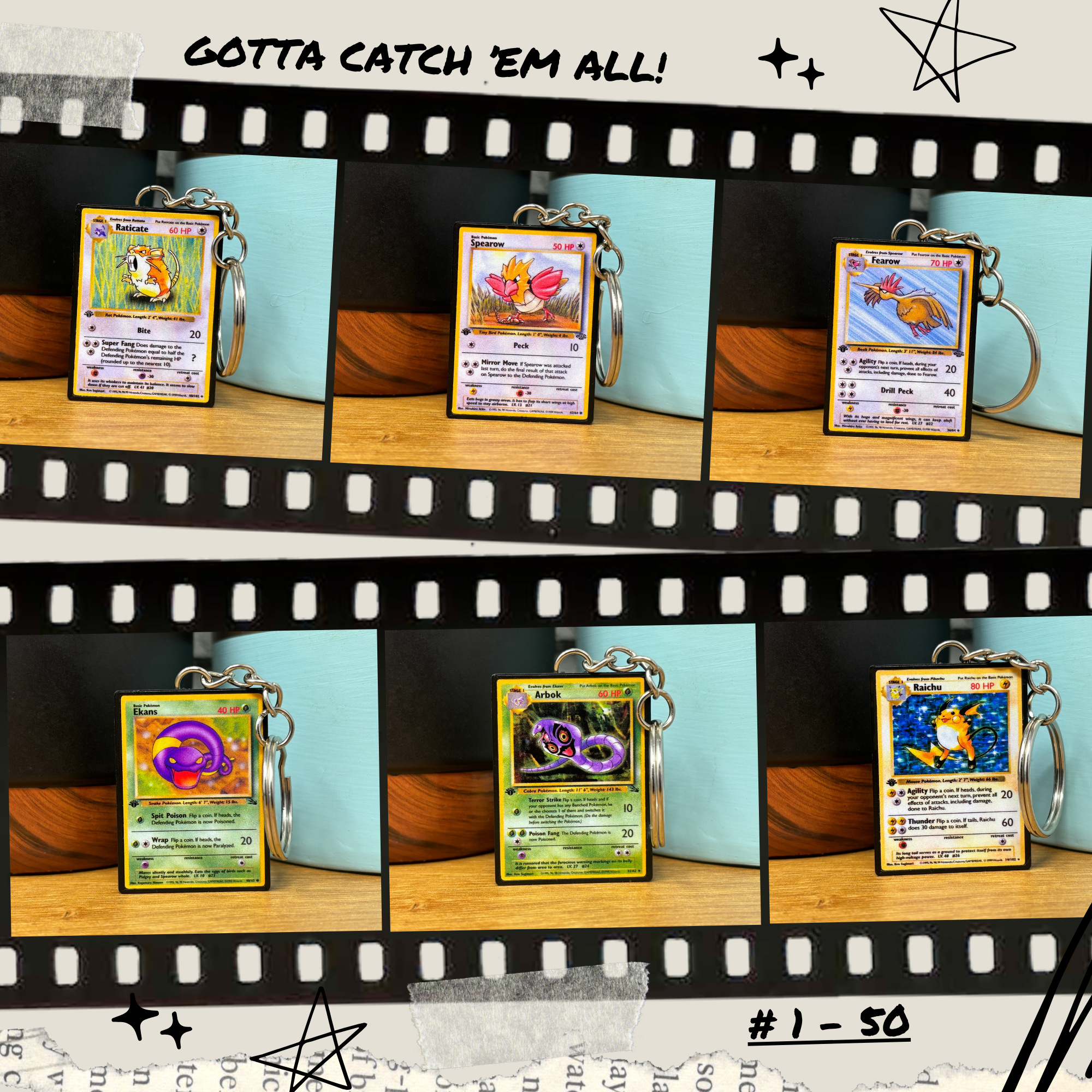 BitsyLabs – wholesale Nyckelring - Unisex – Pokemon-kortnyckelringar (1-50)4