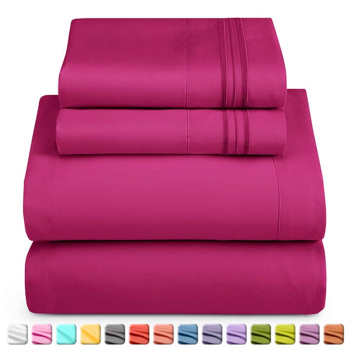 Clara Clark - Wholesale Sheet Set - 1800 Series Sheet Set Assorted Bright Colors2