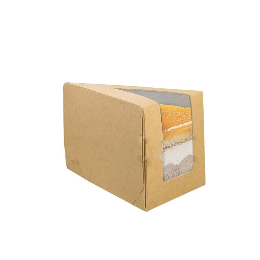 PUNTOQPACK - Wholesale Gift Box - Kraft Pie Portion Box With Window