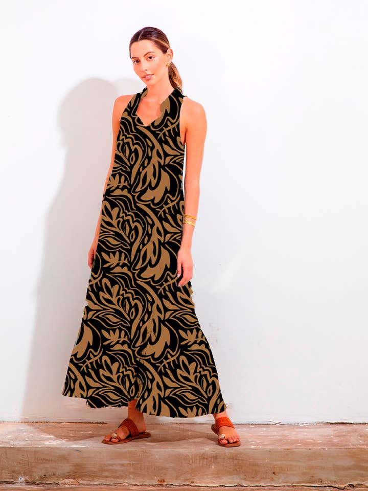 Robe Silver noire Wembe Bambula pour la vente par Maria la Paz