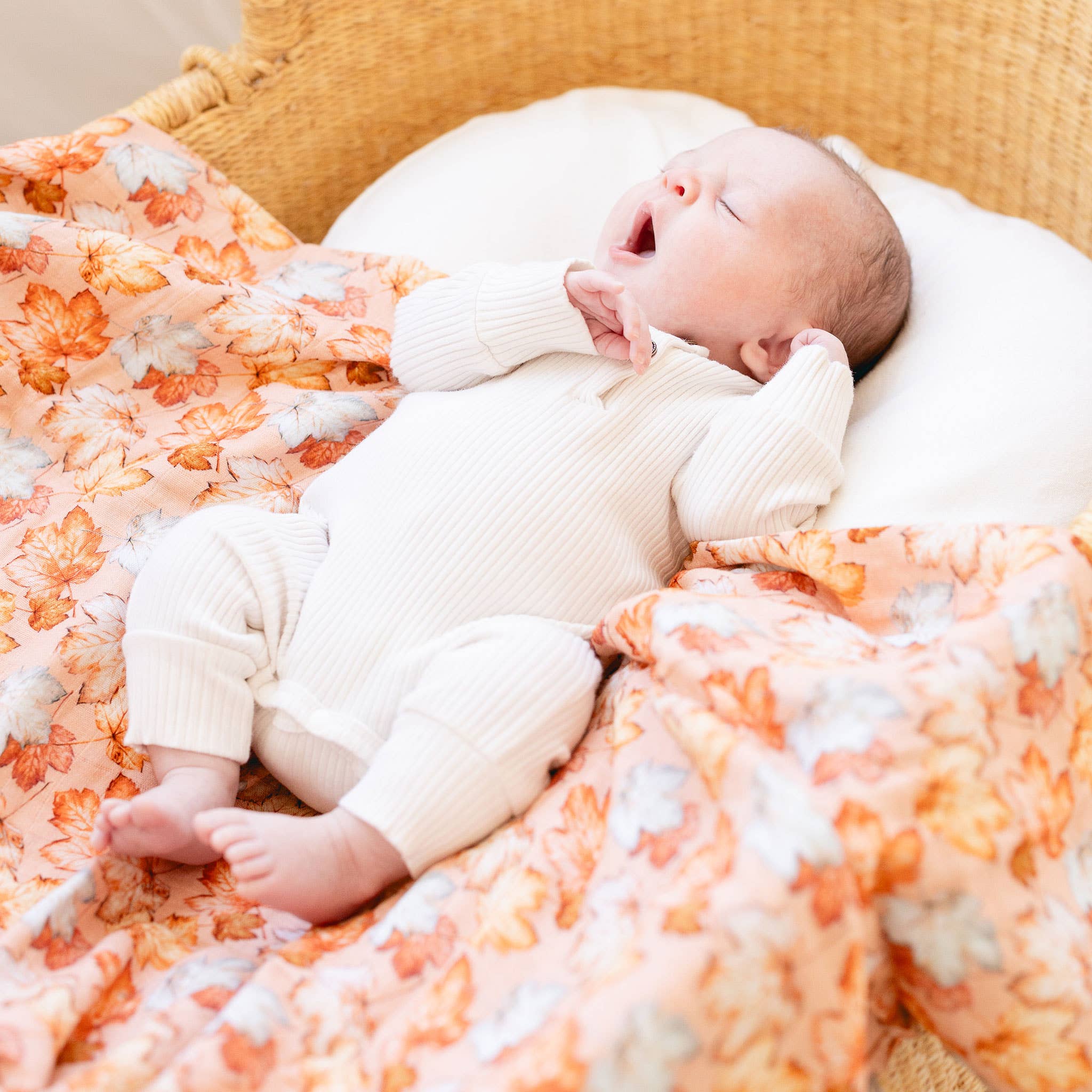 Peachier Goods - Wholesale Swaddle - Baby - Autumn Swaddle2