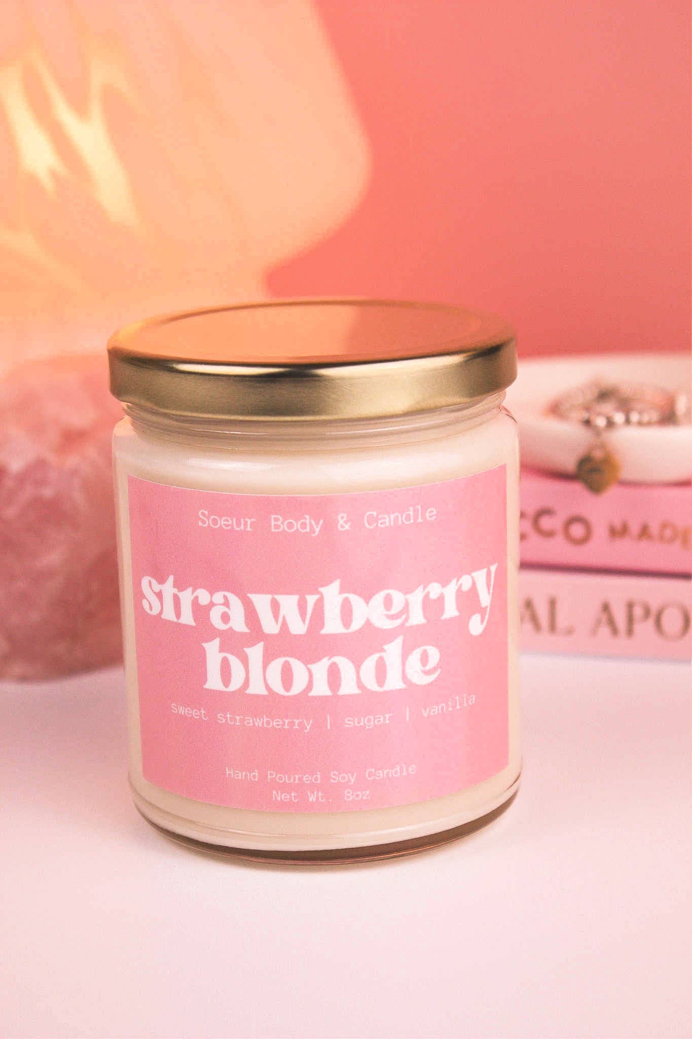 Soeur Body and Candle - Vendita all'ingrosso Candela in vasetto - Candela di soia biondo fragola5