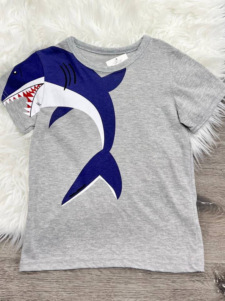 Shark Bite T for wholesale by Two Cute Boutique LLC