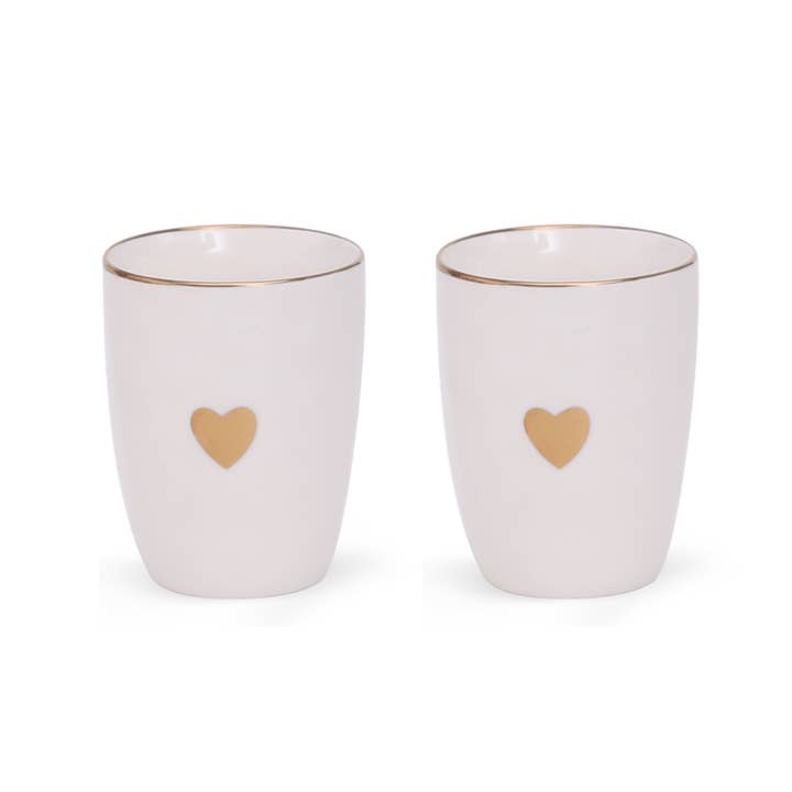 Opjet Paris - Wholesale Drinking Glass/Cup - Set of 2 white morning cuddle tumblers D8 H10.3cm0