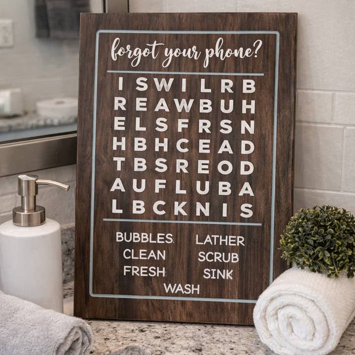 Forget Your Phone Word Search Signature Design P1784 for wholesale by Paisley Grace Makery