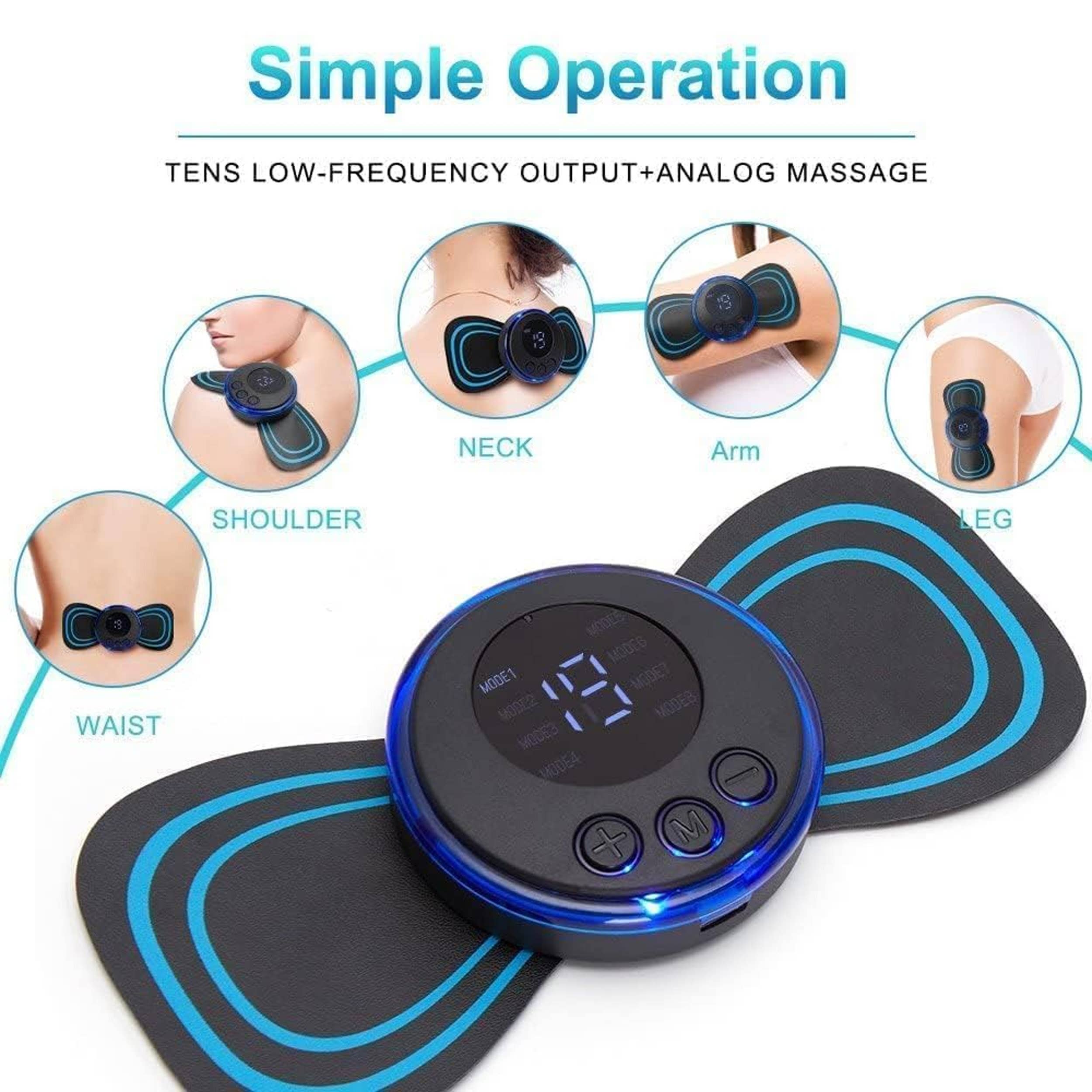 GulleeGadgets - Vente Appareils de massage - Masseur de nuque et dos EMS à chargement portable, en vrac1