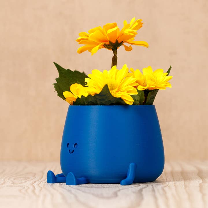 Ingadi - Vendita all'ingrosso Vasi per piante - Vaso Happy Pot - Blu Cobalto1