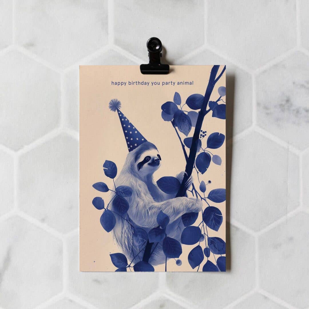 Botanopia - gifts , decor and cards for plant lovers - Vente Carte de vœux classique - Joyeux anniversaire, espèce de fêtard | Carte d'anniversaire humoristique2