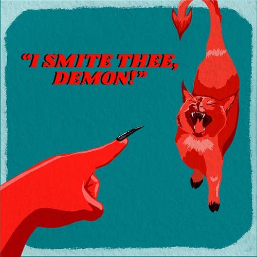I Smite Thee, Demon! Art Print for wholesale by Big Bad Mullet