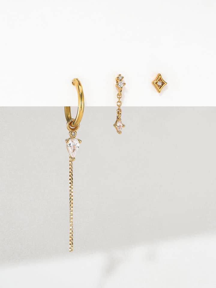 Set di orecchini agrifoglio per la vendita all'ingrosso da parte di Shlomit Ofir Jewelry Design