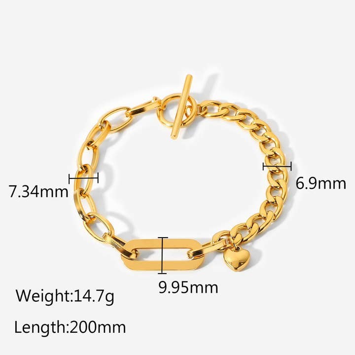ACCITY - Wholesale Link & Chain Bracelet - Titanium Steel Cuban Link Chain Bracelet_CWAJE462011