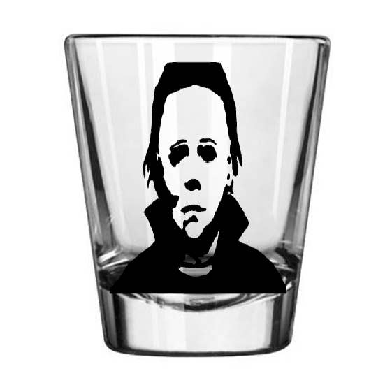 Michael Myers Verre à Shot Halloween Barware Horreur Halloween Métaphysique pour la vente par Witchcrafted in MI
