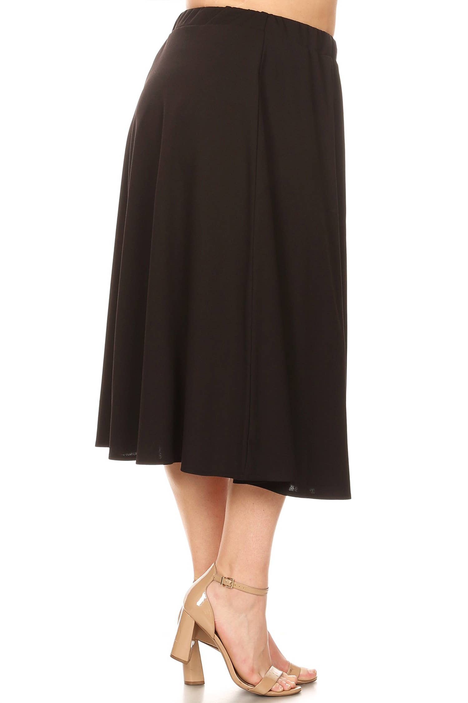 MOA COLLECTION - Vente Jupe – femme - Jupe mi-longue taille trapèze taille haute pour femmes49