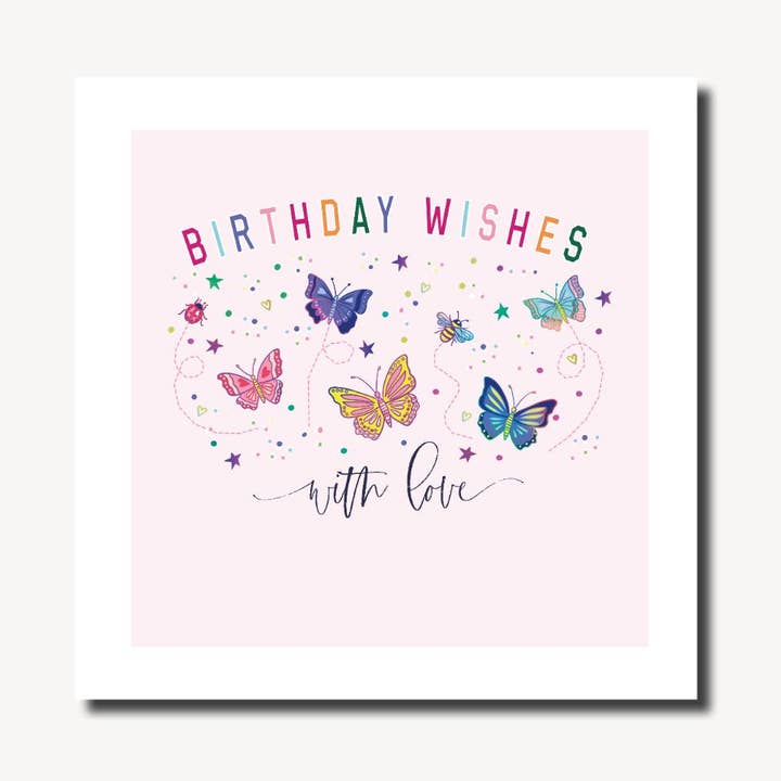 Festa con coriandoli|Farfalle|Biglietti di compleanno con animali per la vendita all'ingrosso da parte di Marina B