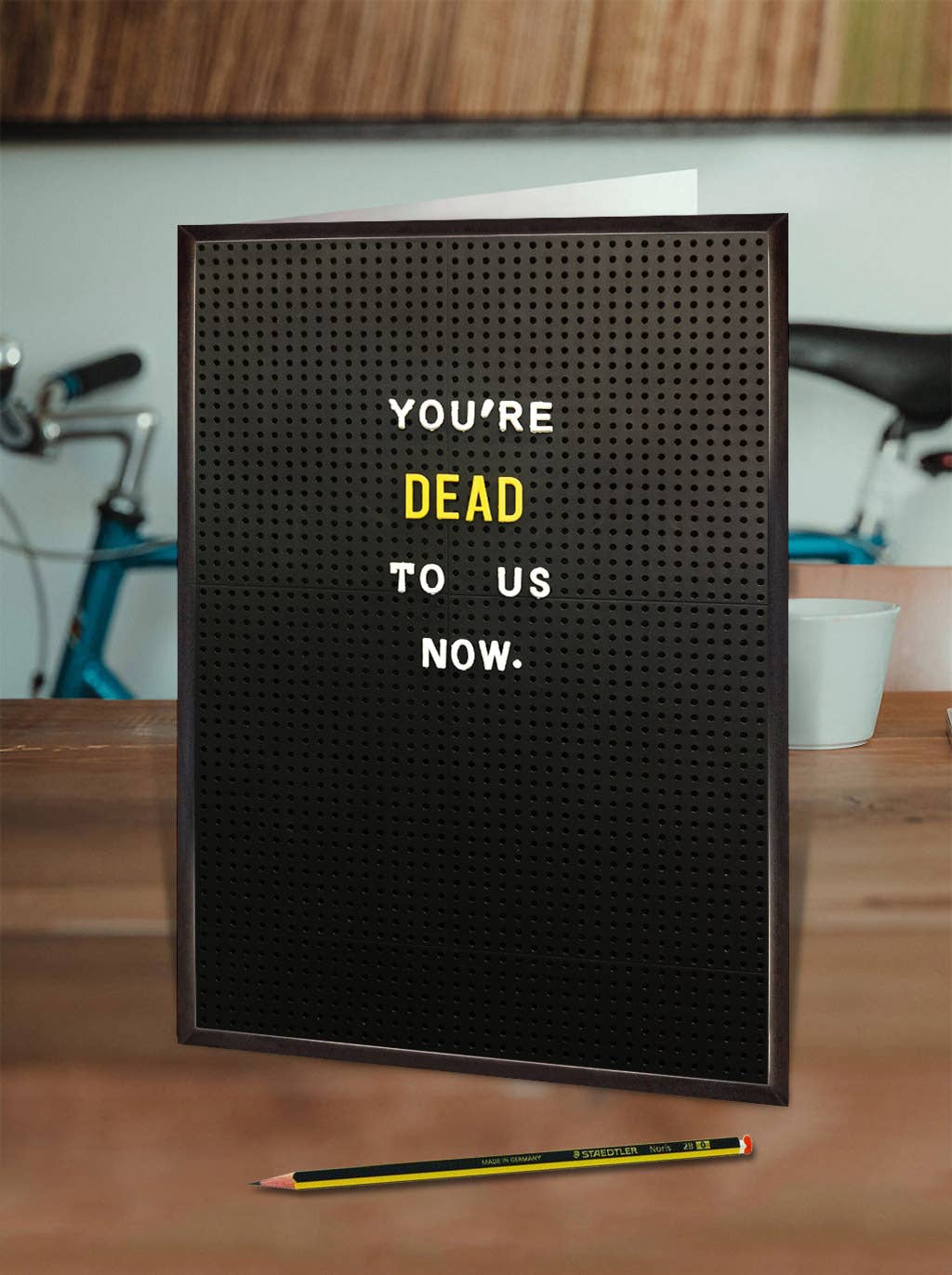 Brainbox Candy - Wholesale Everyday Greeting Card - Sale Funny Leaving LARGE Card - You're Dead To Us Now1