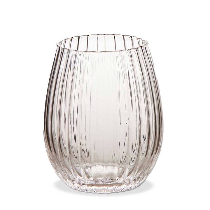 Gramercy Fluted Stemless Wine Clear Glass Everyday for wholesale by tag
