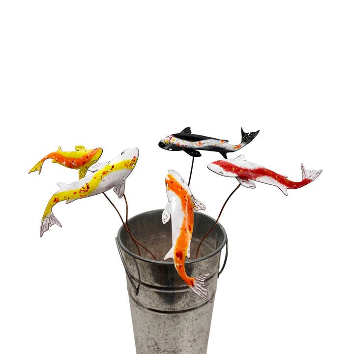 NEW Enamel Koi Medium- assortment (1 ea of 5 colors) for wholesale by Clever Goods by Annabelle Noel Designs