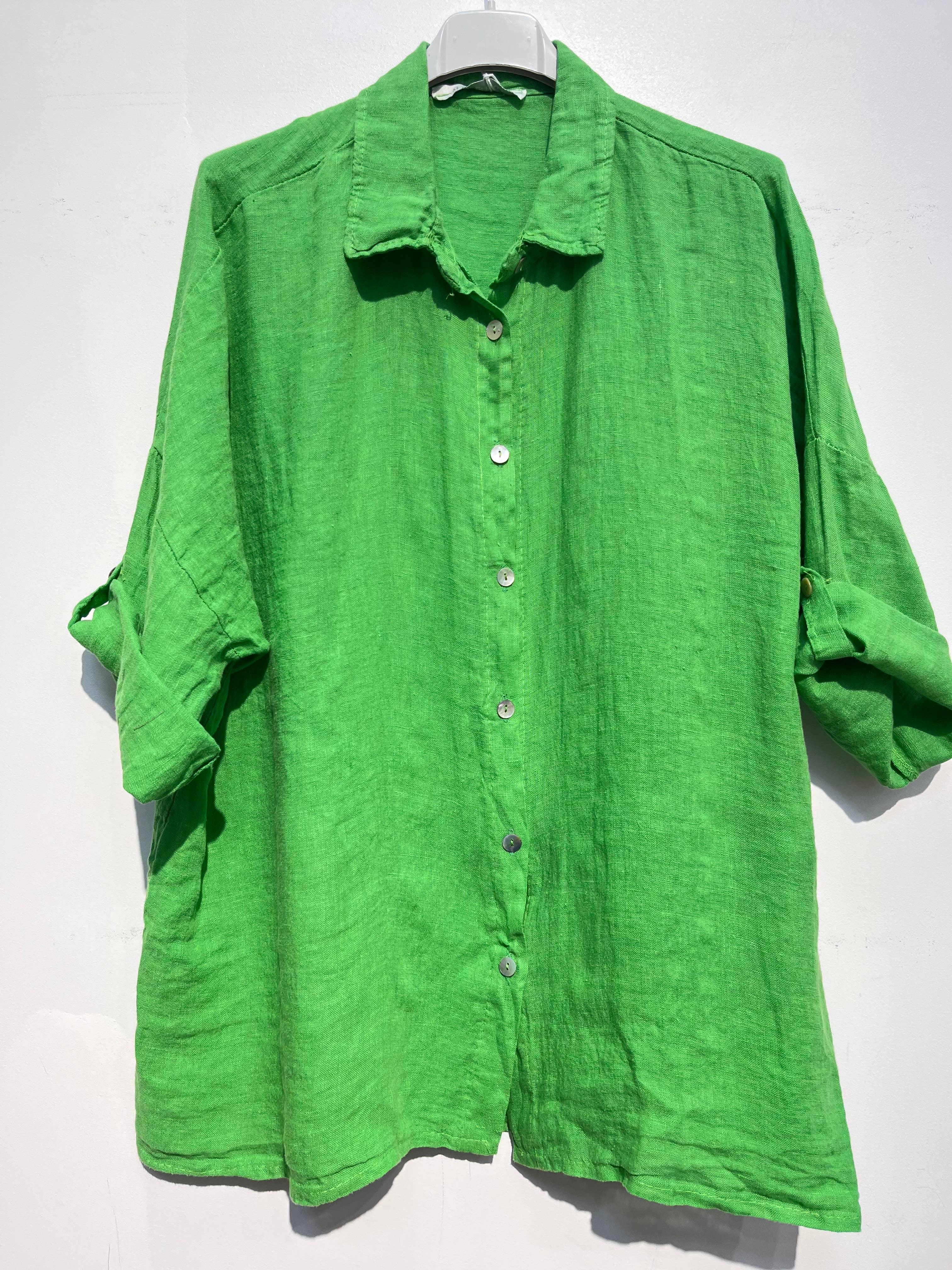 NOELINE – Großhandel Hemd mit Button-down-Kragen – Damen – 20090U Leinenhemd19