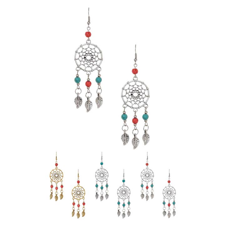 Dream Catcher Dangling Earrings Set for wholesale by LA Jewelry Plaza