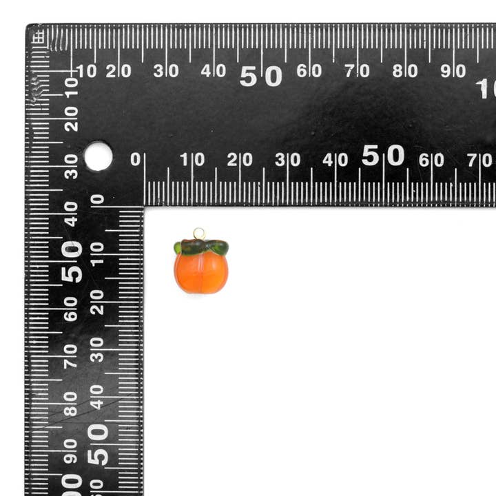 BestBeads&Beyond – Pendente/pingente individual por atacado – Pendente de Charme em Esmalte Laranja Dióspiro, Sku#LK12334