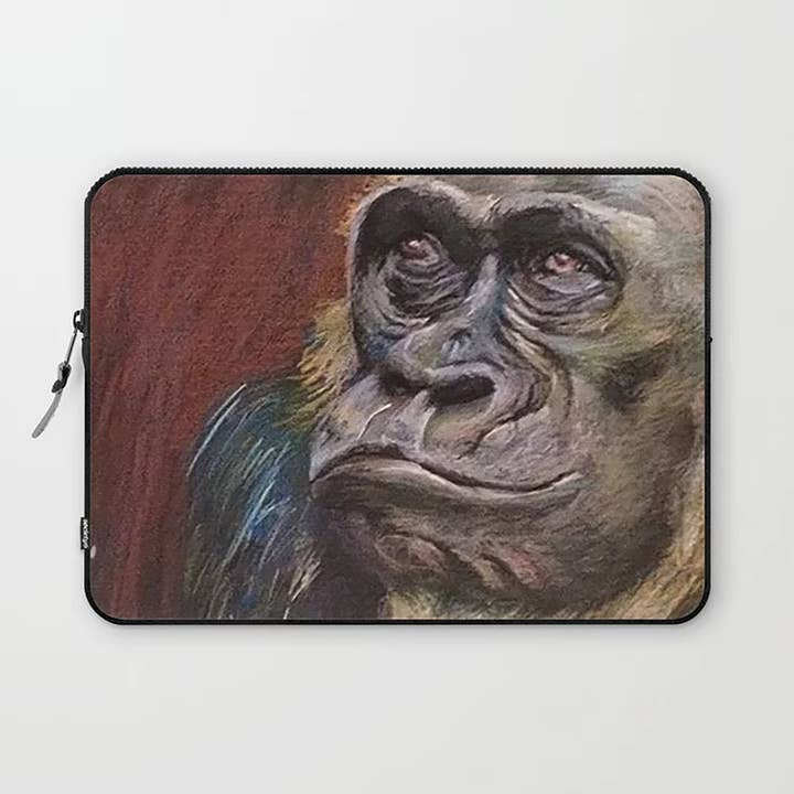 Silverback Gorilla datorfodral för wholesale av Fox & Willow Design Studio