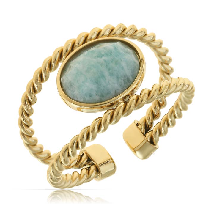 Made By Nami - Wholesale Cocktail/Statement Ring - Boho ring with gemstone2