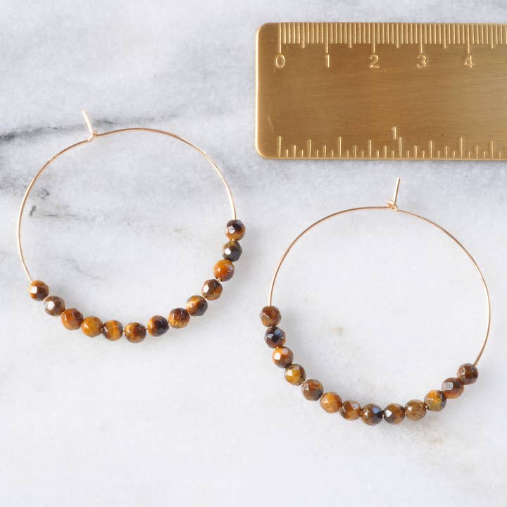 Libby & Smee - Vendita all'ingrosso Orecchini a cerchio - Orecchini a Cerchio in oro con grandi pietre preziose11