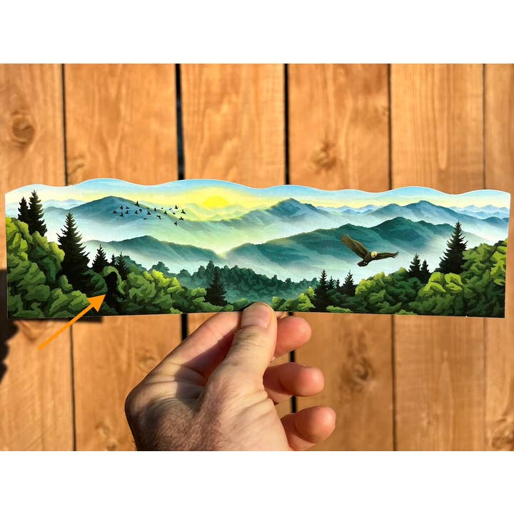 Revival Mountain Sticker Wrap - Sasquatch sticker for wholesale by Sticker Art