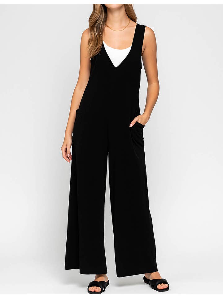 Sweetkama - Vendita all'ingrosso Tuta intera - Donna - Tuta da donna a due spalle solida quotidiana SKJ2384