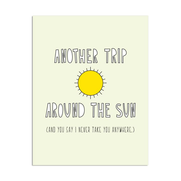328 - Around the Sun - A2 card for wholesale by Near Modern Disaster