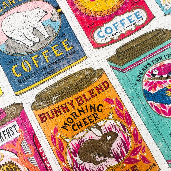 Happily Puzzles - Wholesale Puzzle - Adult - Vintage Tea & Coffee Tins - 1,000 piece premium puzzle3