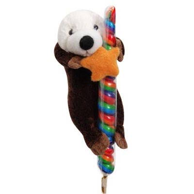 The Petting Zoo - Wholesale Lollipop - 9" Lollyplush Sea Otter & Starfish w/ Rainbow Lollipop
