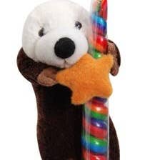 The Petting Zoo - Wholesale Lollipop - 9" Lollyplush Sea Otter & Starfish w/ Rainbow Lollipop