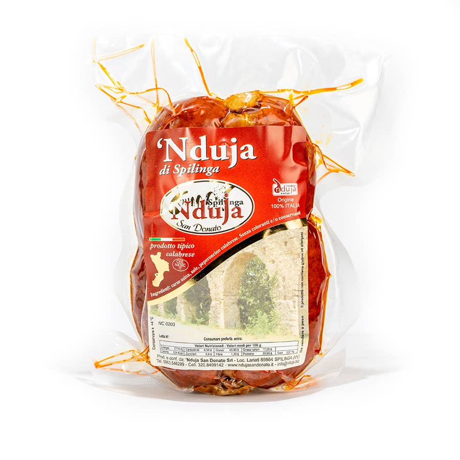 'Nduja San Donato, Spilinga - Venta al por mayor Salami - 'Nduja di Spilinga en tripa natural, peso aproximado 400 g2